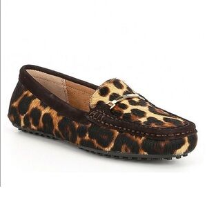 Lauren By Ralph Lauren Leopard Calf Hair Women’s Briony Drivers Loafers
